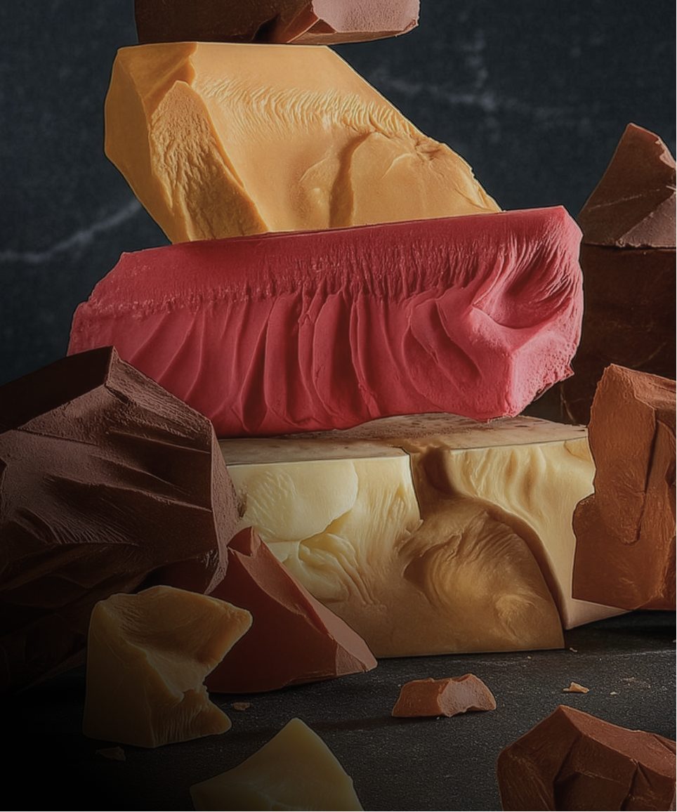 Assorted pieces of chocolate
