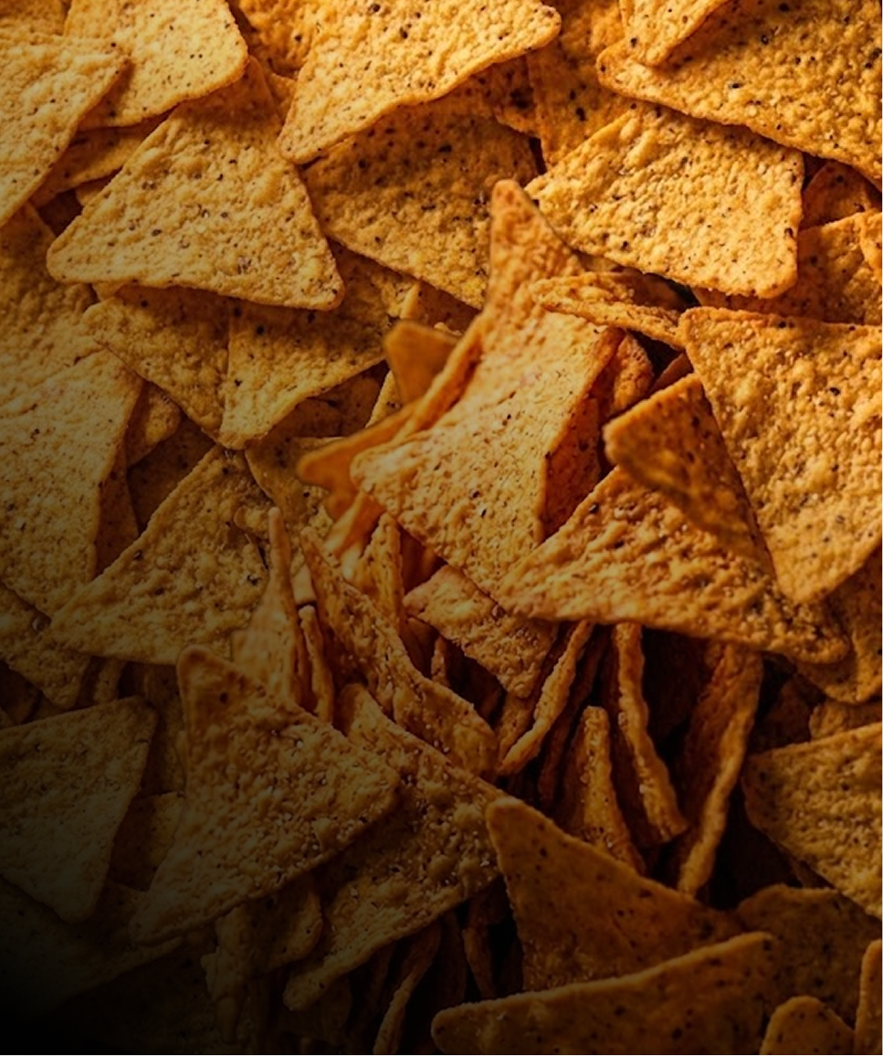 Golden triangular snacks